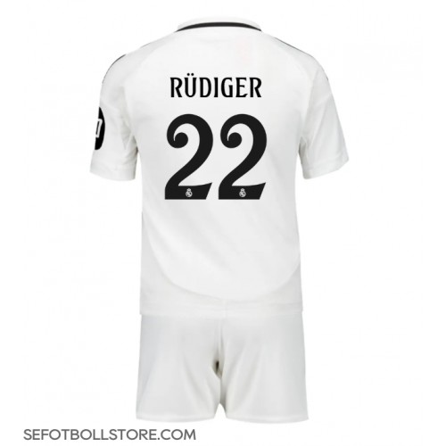 Real Madrid Antonio Rudiger #22 Replika babykläder Hemmaställ Barn 2024-25 Kortärmad (+ korta byxor)